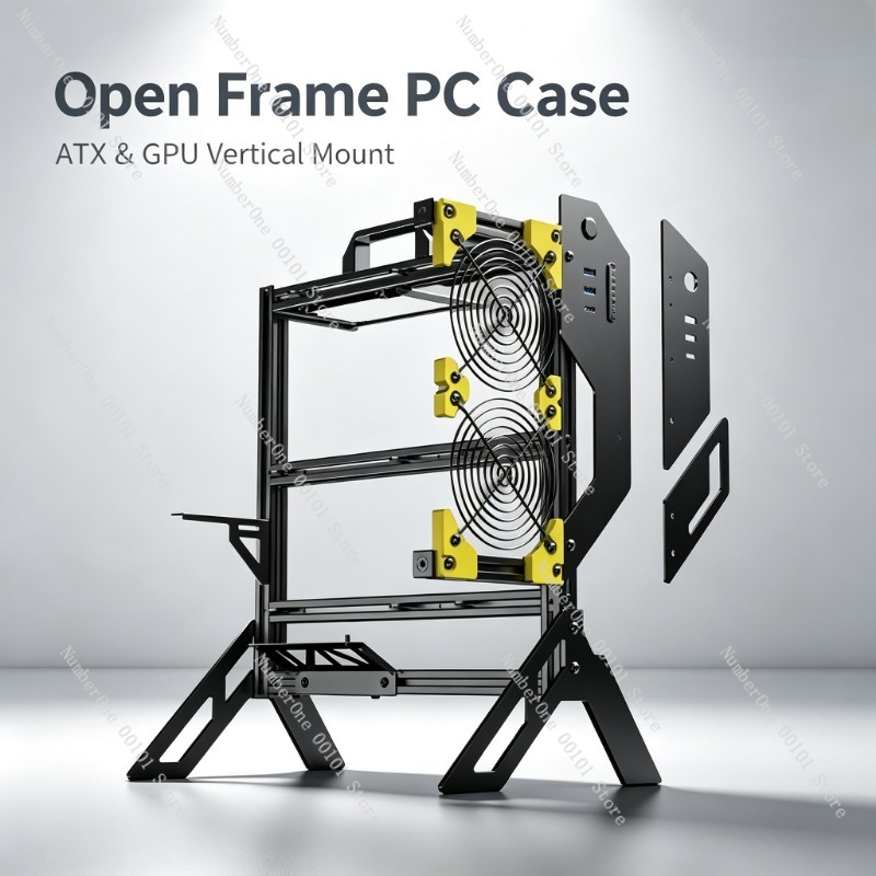 DIY Open Frame Aluminum PC Cas - Aluminum Open Frame Test Bench Water Cooling ulasan dan harga